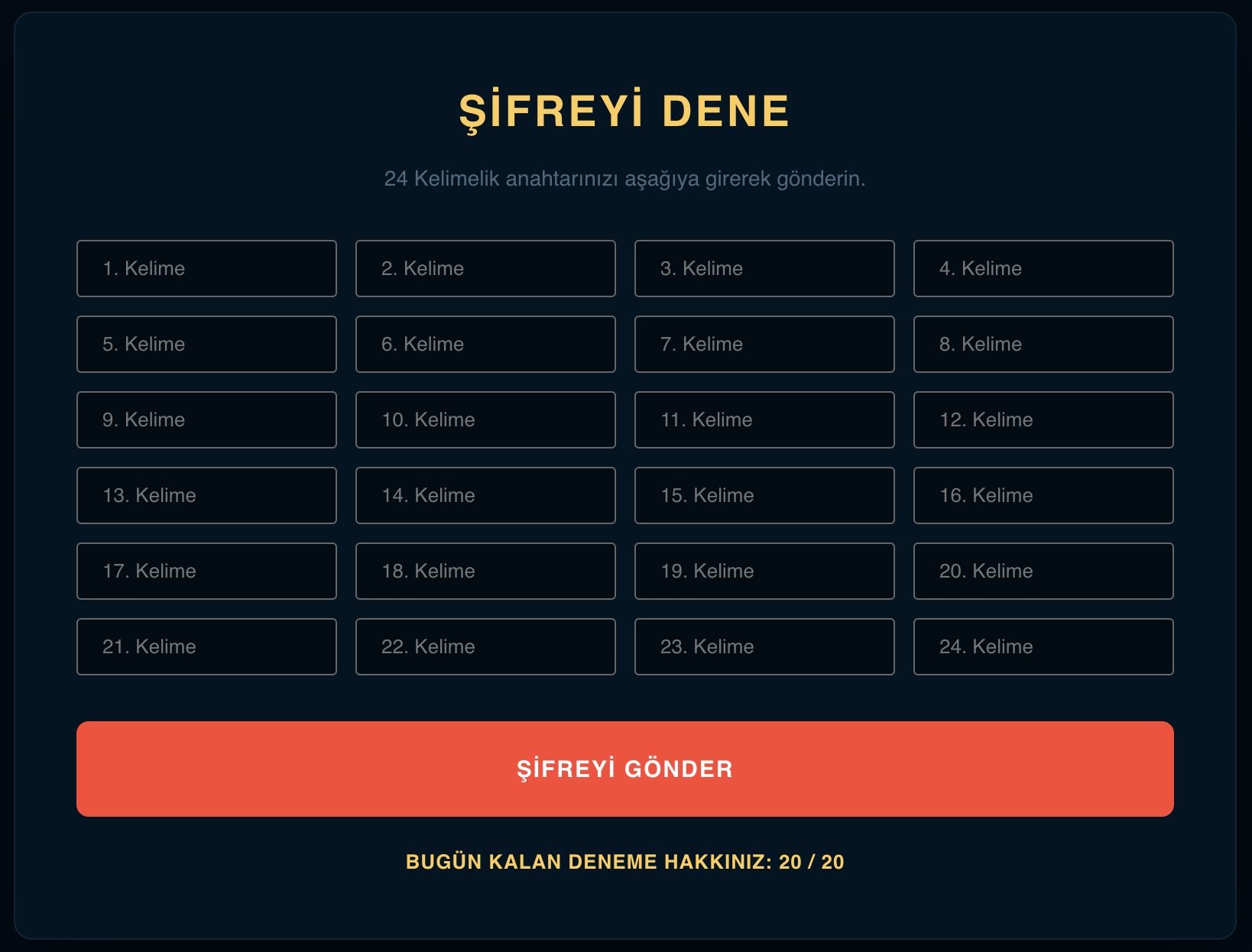 Şifre Deneme